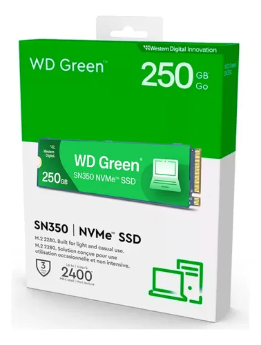 SSD M.2 NVME 250GB G3 WD GREEN SN350